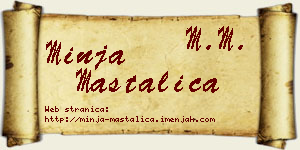 Minja Mastalica vizit kartica